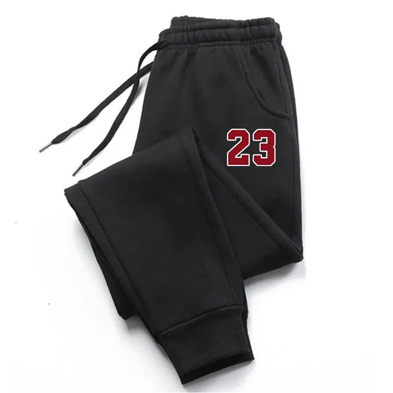 Mens Print Fleece Sweatpants Warm Jogging Pants Multiple PacksMale Outdoor Trousers Straight Trouse Autumn Winter 241203Z