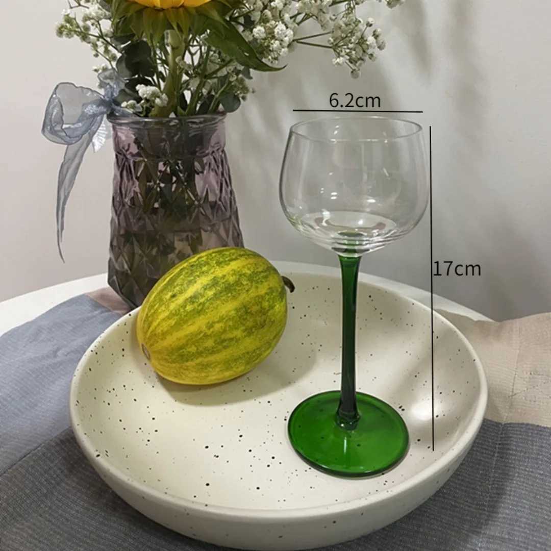 French retro firmware sweet wine emerald red wine ladies champagne Y241211