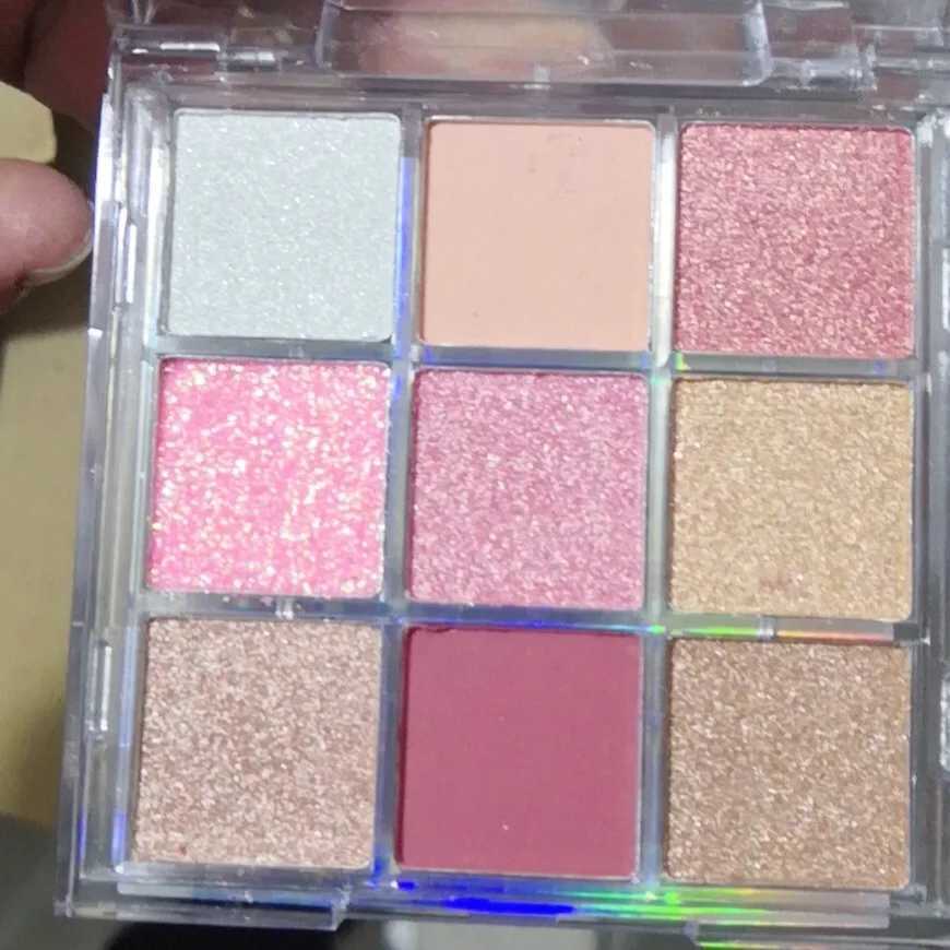Orange Snowflake Shiny 9-Color Pink Eye Shadow Palette Women Diamond Glitter Matte Eyeshadow Waterproof Charming Eyes MakeupW241212