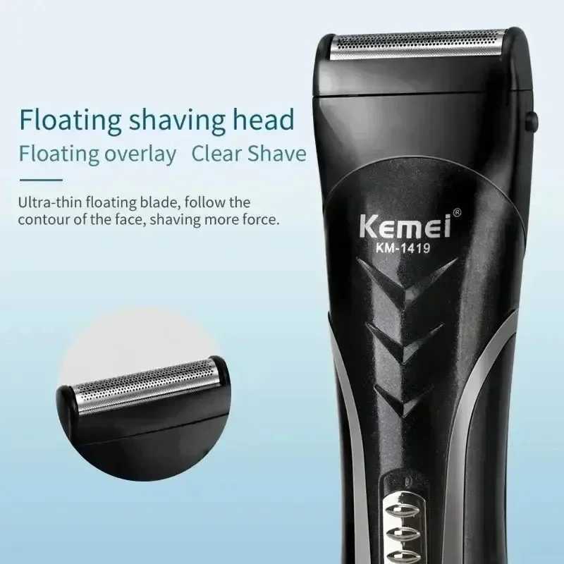 Kemei KM-1419 Rechargeable Electric Hair Clipper MenS Household Shaver Hair Trimmer and Nose Trimmer 3 in 1 Hair Clippers Men W241212