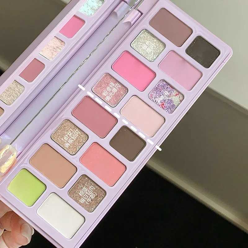 16 color glitter pink eye shadow smoke shimmer blue shimmer diamond glitter eye shadow makeup palette cosmeticsW241212