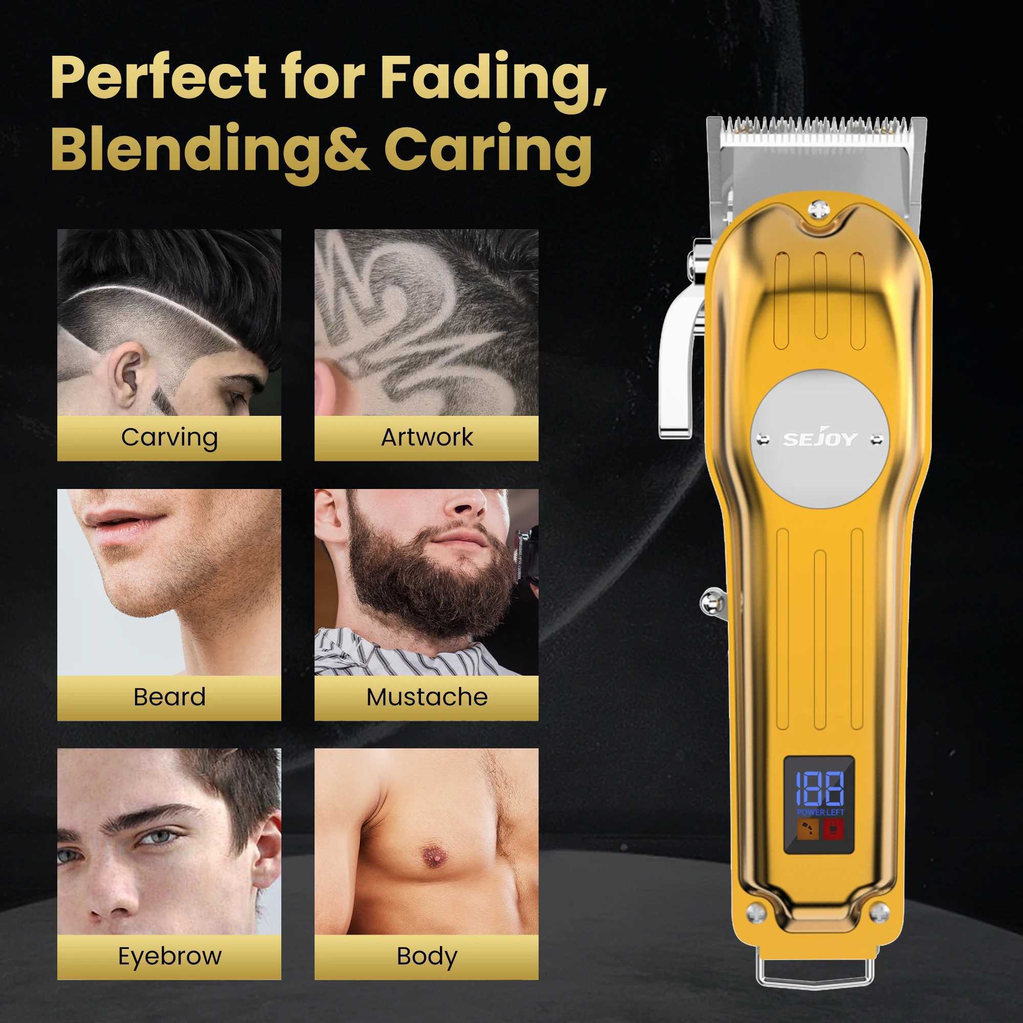 Sejoy Professional Electric Hair Clipper Trimmer Set Mens Charging Cordless Hair Clipper LFQ-MASTERPRO W241212