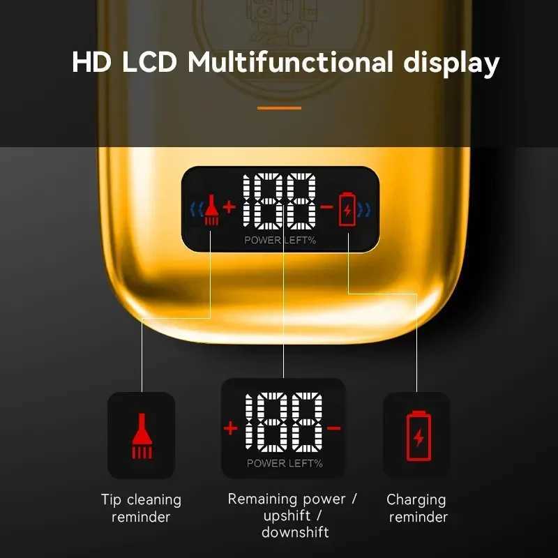 Kemei Barber KM-1825 KM-1855 KM-TX3 Professional Cordless Beard Trimmer Mens Electric Shaver Hair Trimmer Gold Beauty Set W241212