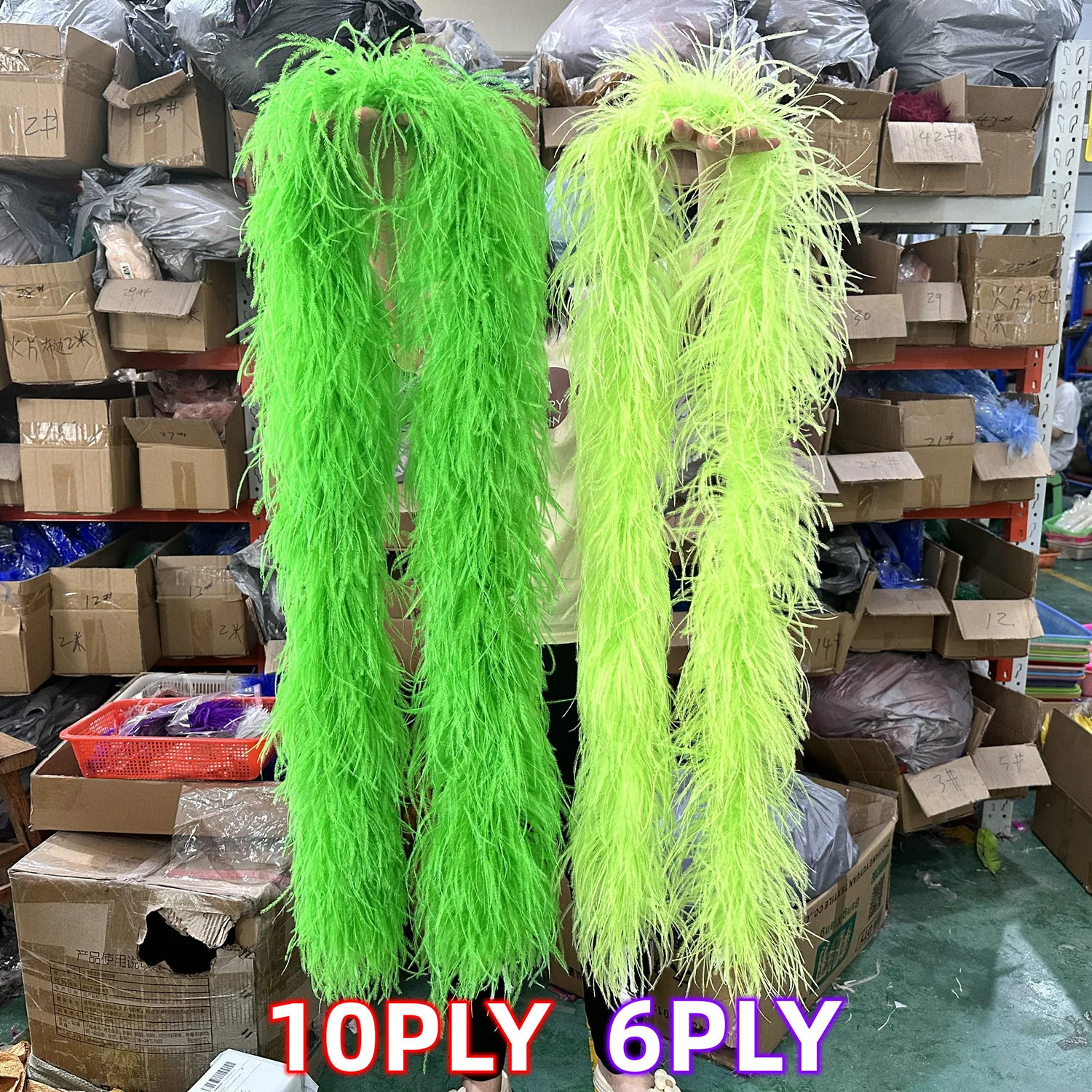 2-meter mint green ostrich feather Boa 2Ply/6Ply/8Ply/10Ply/20Ply custom feather scarf shawl wedding carnival costume decoration 241212