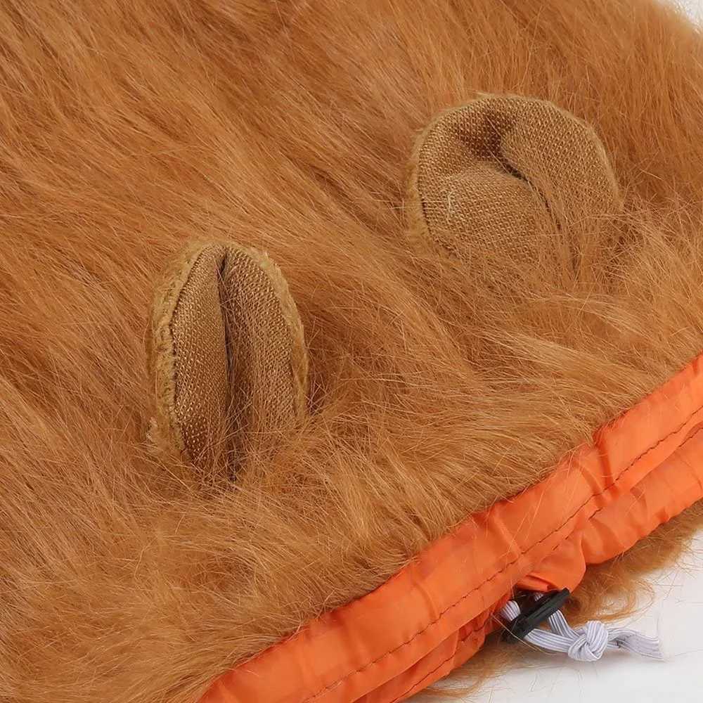 Cute Pet Dog Cosplay Clothes Lion Mane For Dog Costumes Realistic Lion Wig For Medium to Large Dogs With Ear Pet Accessories M241212