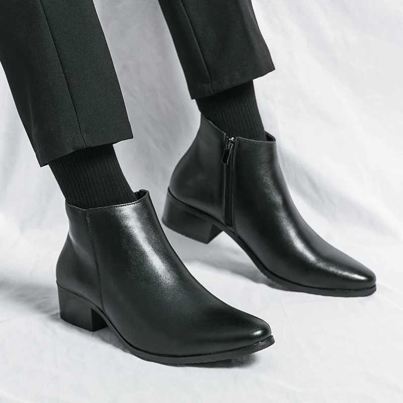 MAEDEF New Mens Shoes High Quality Brand Comfortable Leather Waterproof Ankle Boots 2024 Fi Black Brown Mens BootsXJ241212