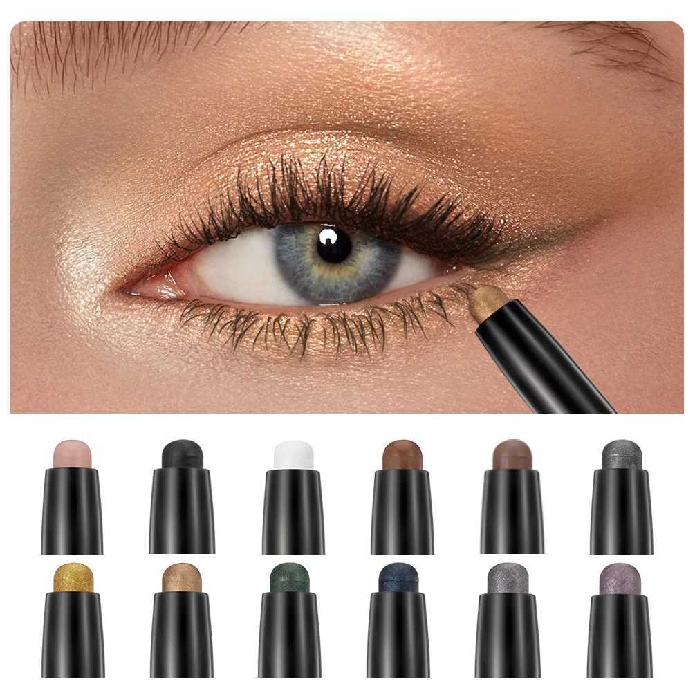 QIBEST Lescent Silkworm eye shadow Waterproof eye shadow Pencil Flash Matte Nude Gold eye shadow Pen Pigment CosmeticsW241212