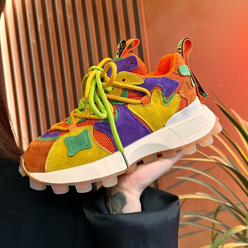 Hong Kong style fashion daddy 2025 spring NEW hot new hot ins student casual heightening sports shoes female Size 35-40