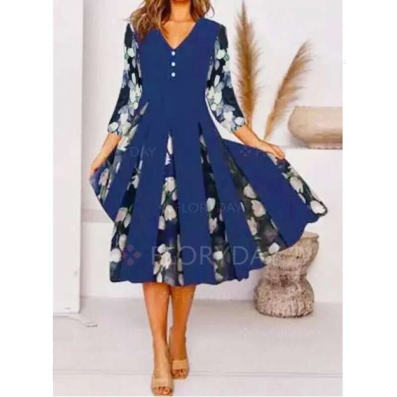 Mid length mid waist skirt set, temperament for commuting, single printed black quick drying skirt, 2024 new casual versatile fashion clothing