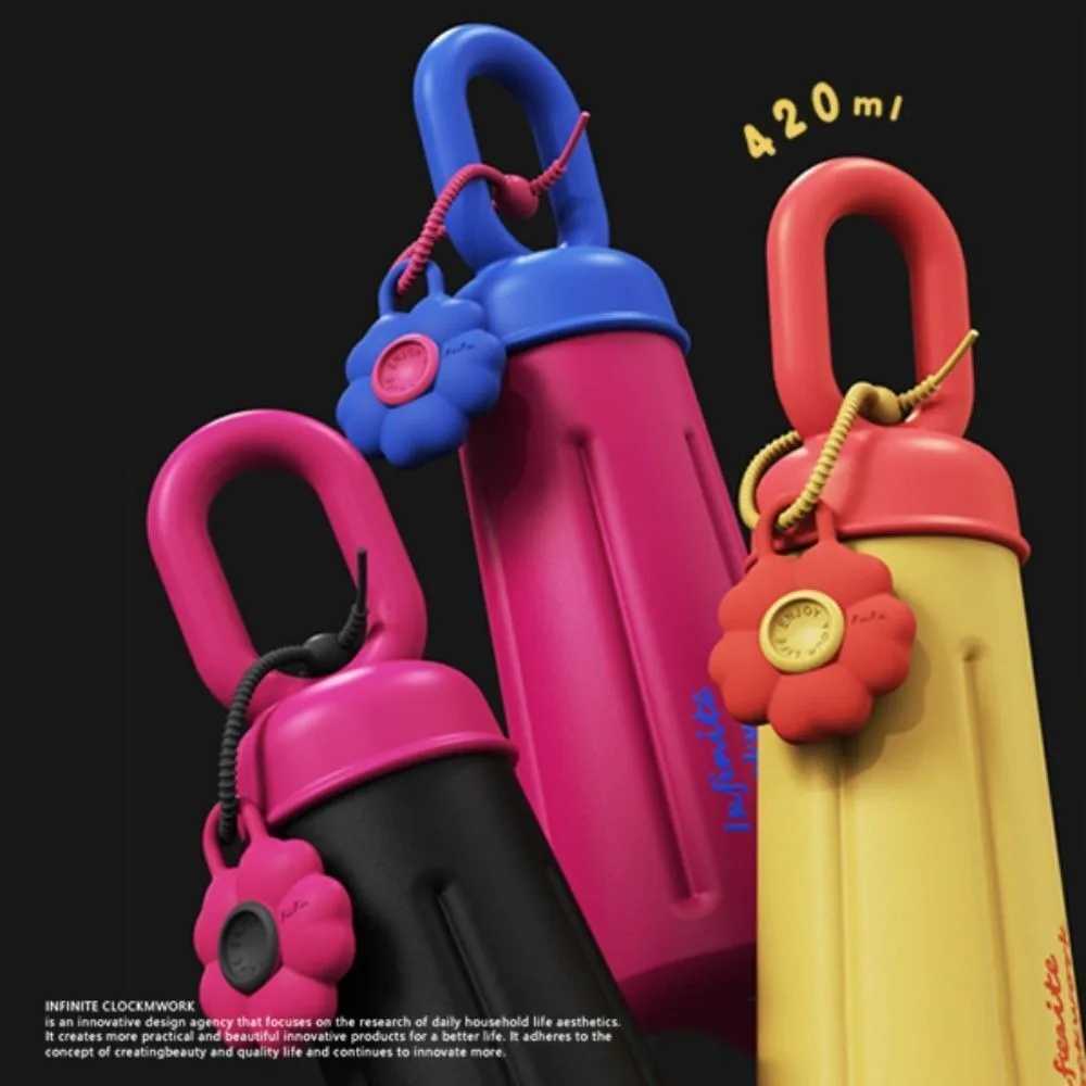 316 stainless steel car carrying cup portable dopamine thickened water cup anti drip student inflatable cup Y241211