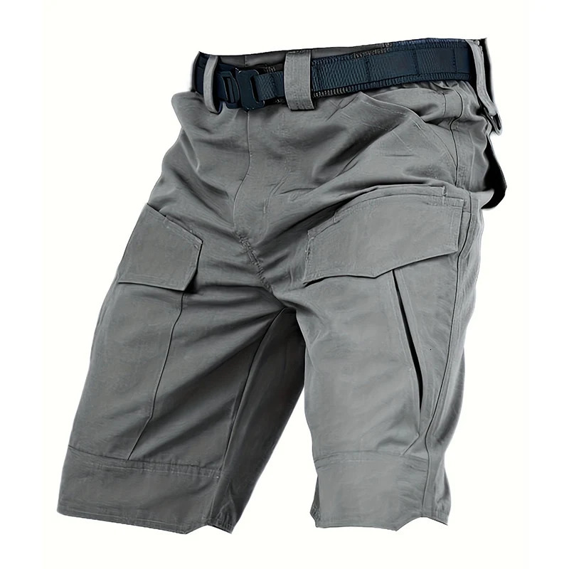 Mens shorts summer tactical cargo shorts quick drying mens shorts wear-resistant and breathable beach shorts 241211