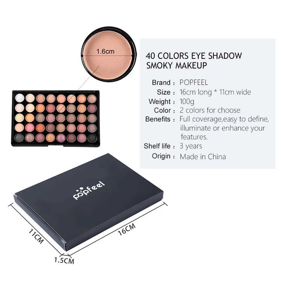 Hot 40 color matte eye shadow palette makeup durable nude gloss pigment pressed powder eye shadow trayW241212