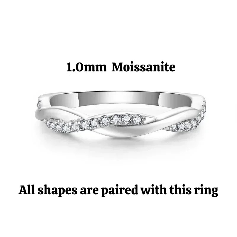 Multiple Shapes 2 Vineman shaped Ring S925 Silver Plated 18K Gold Womens Anniversary Wedding Band 241210