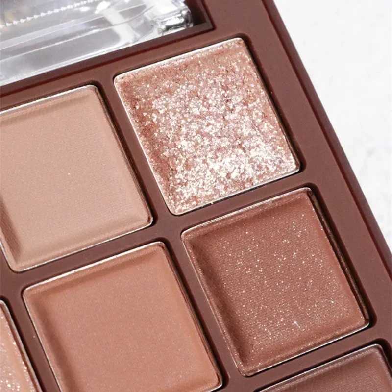 9 Color Chocolate eye shadow Palette Matte Earth Color eye shadow Tray Shiny Sequins eye shadow Lasting MakeupW241212