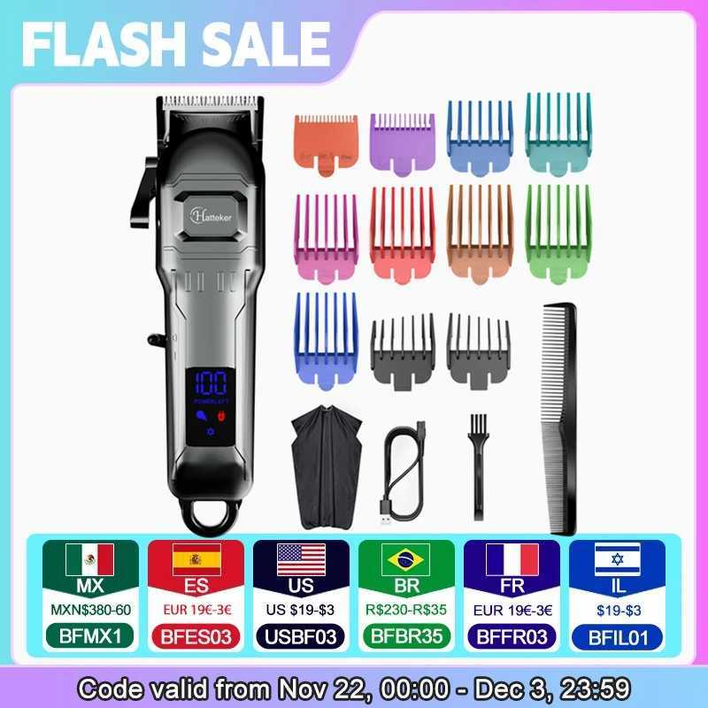 HATTEKER Electric Hair Clipper Professional Mens Hair Clipper Baber USB Cordless Hair Clipper W241212