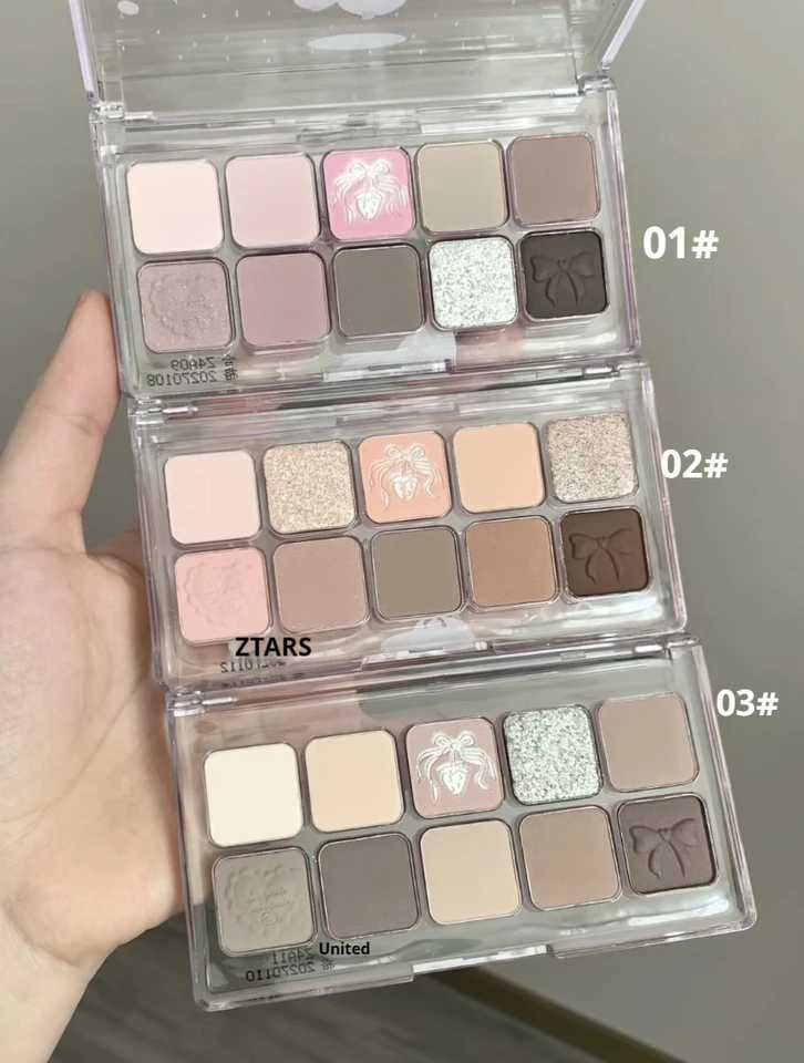 FLORTTE Wackky Girls Dormitory Series eye shadow Ten Color Palette Daily Comprehensive Palette Decoration Eye MatteW241212