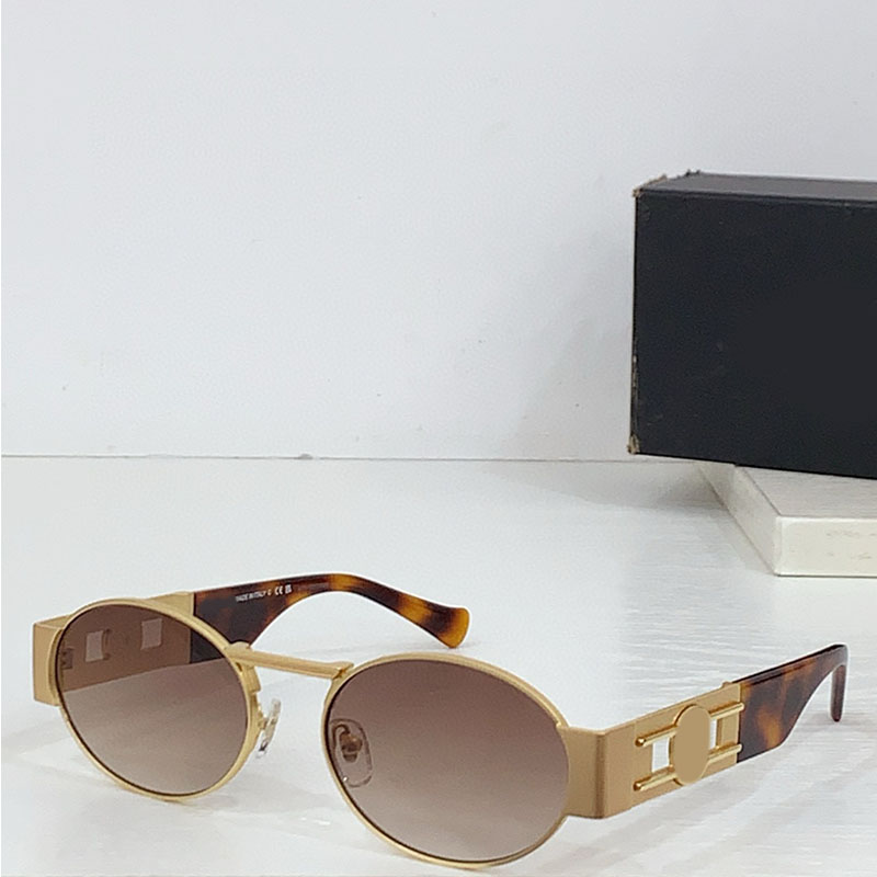 Lunettes de soleil métalliques de haute qualité 2264 OVALE DECO SONNENBRILLE COUPRE GUNMETAL COULEUR MIRMOR MERGE MOTEUR CRIVER