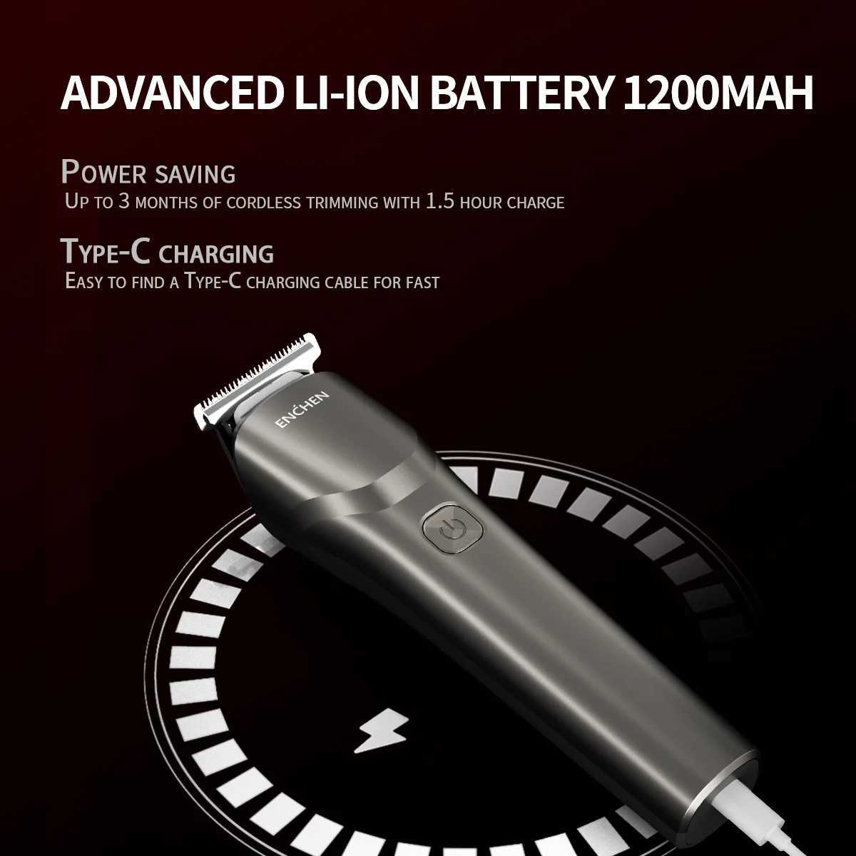ENCHEN Hair Trimmer Professional Hair Clipper Multi functional Portable Body Trimmer Shaver for Men - Beardo 2 W241212
