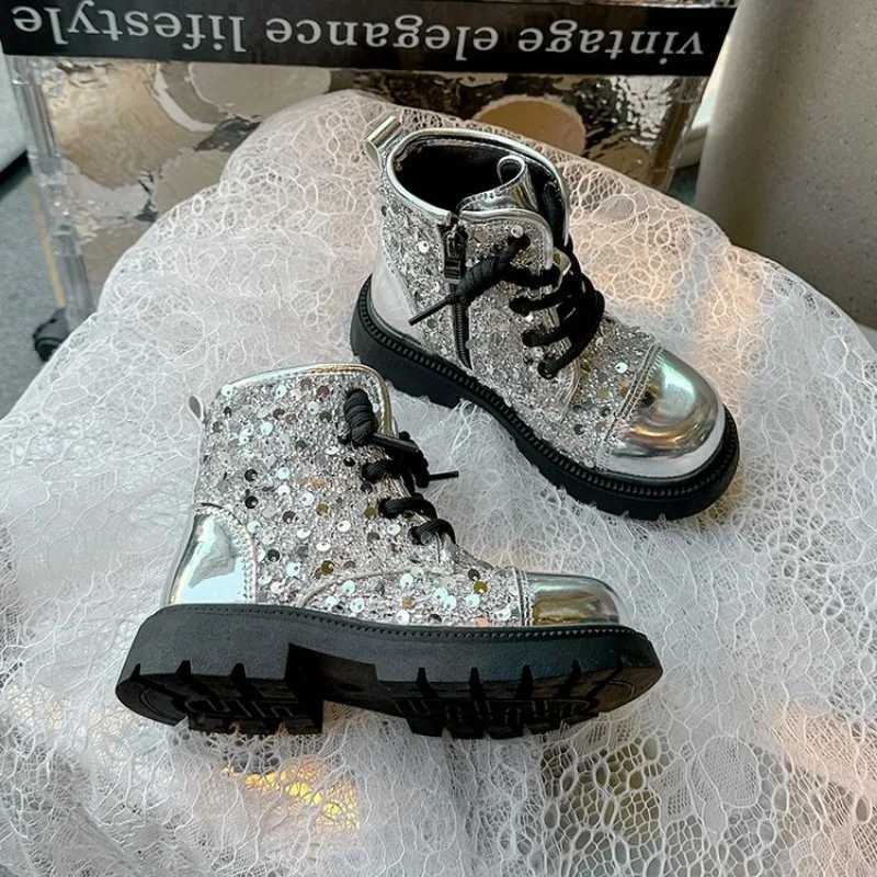 Boots Girls Sock Kids Ankle Non-slip Fashion Bow Elegant Glossy UK Uniform Child School Shoes Casual Socks Princess H241212BQF5