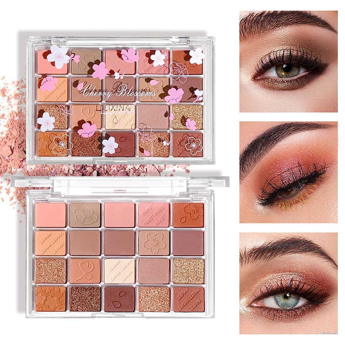 20 color eye shadow palette with glitter shimmer and matte finishes Instagram makeup paletteW241212