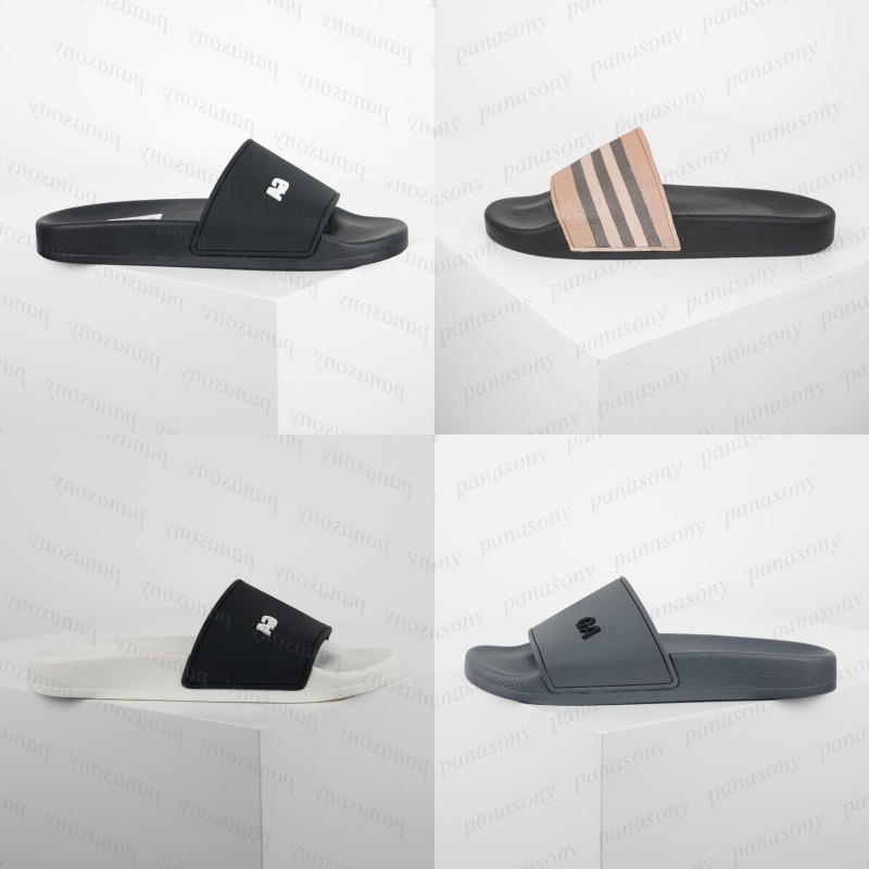 Designer Sliders Vintage printing tartan slipper paris sandal rubber letter Slide luxury Summer outdoors womens mens Beach flat slippers Mule travel Plaid sandale