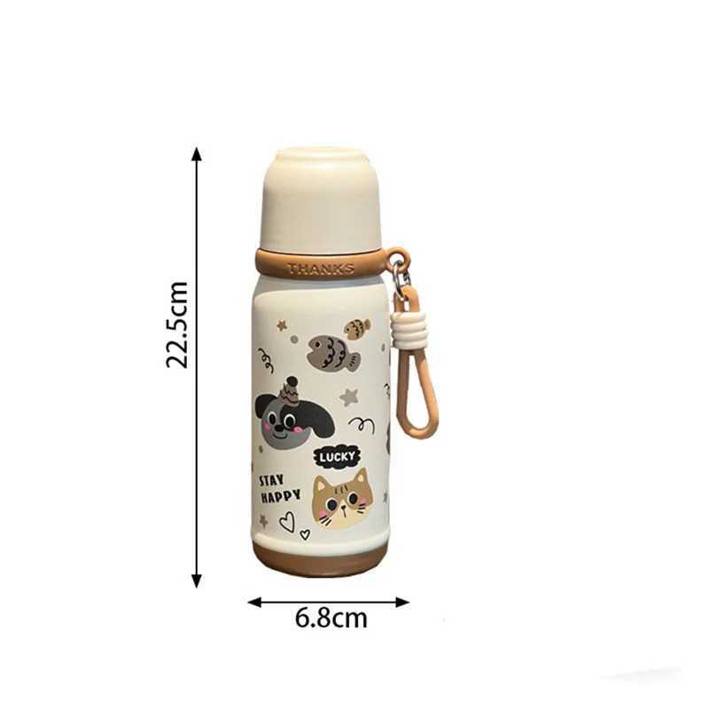 500ml vacuum film with cup stainless steel hot-dip galvanized water bottle with handle portable hot-dip galvanized Y241211