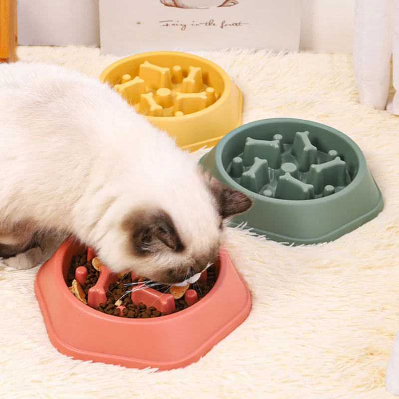 free shipping Wholesale Anti Chocking Slower Feeder Dog High Quality PP Anxiety Pet Food Feeding Bowl