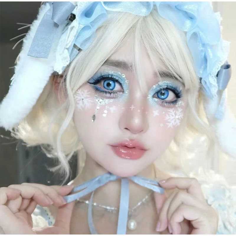 9-color glitter snowflake eye shadow palette fantasy girl glasses eye shadow matte highlight cool color charming eye shadow makeupW241212