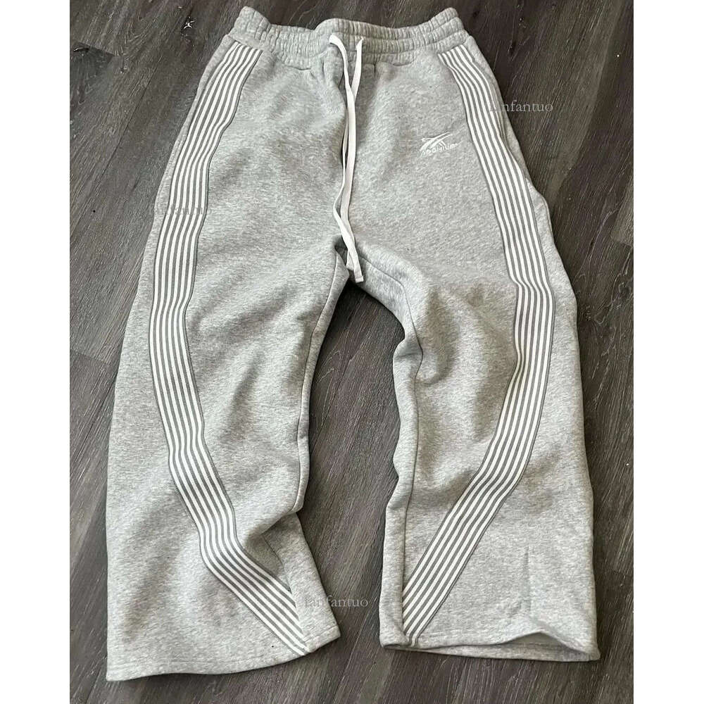 Y2k Embroidered Gray Casual Pants Camo Functional Tactical Mens Premium Jogging Drawstring y240822