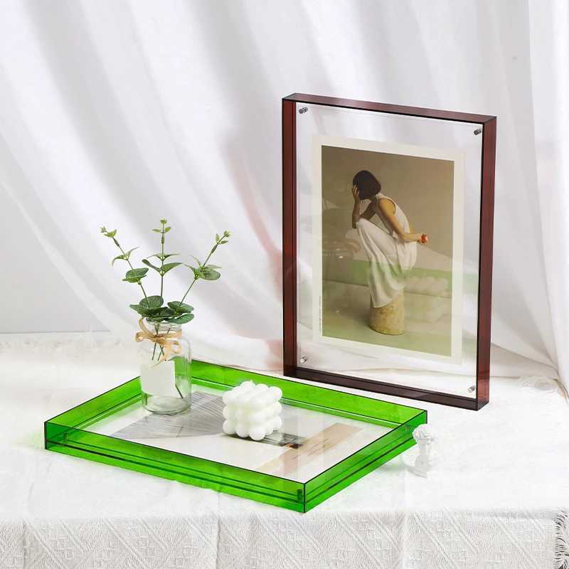 Frames Modern DIY Poster Painting Hall Bedroom Transparent Acrylic Photo Frame Colorful Picture Frame No Photo CL241231