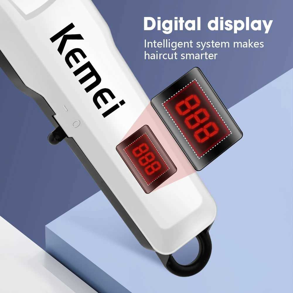 Kemei Professional Electric Hair Clipper Adjustable Electric Hair Clipper Mens Strong Beard Rechargeable Hair Clipper KM-809A W241212