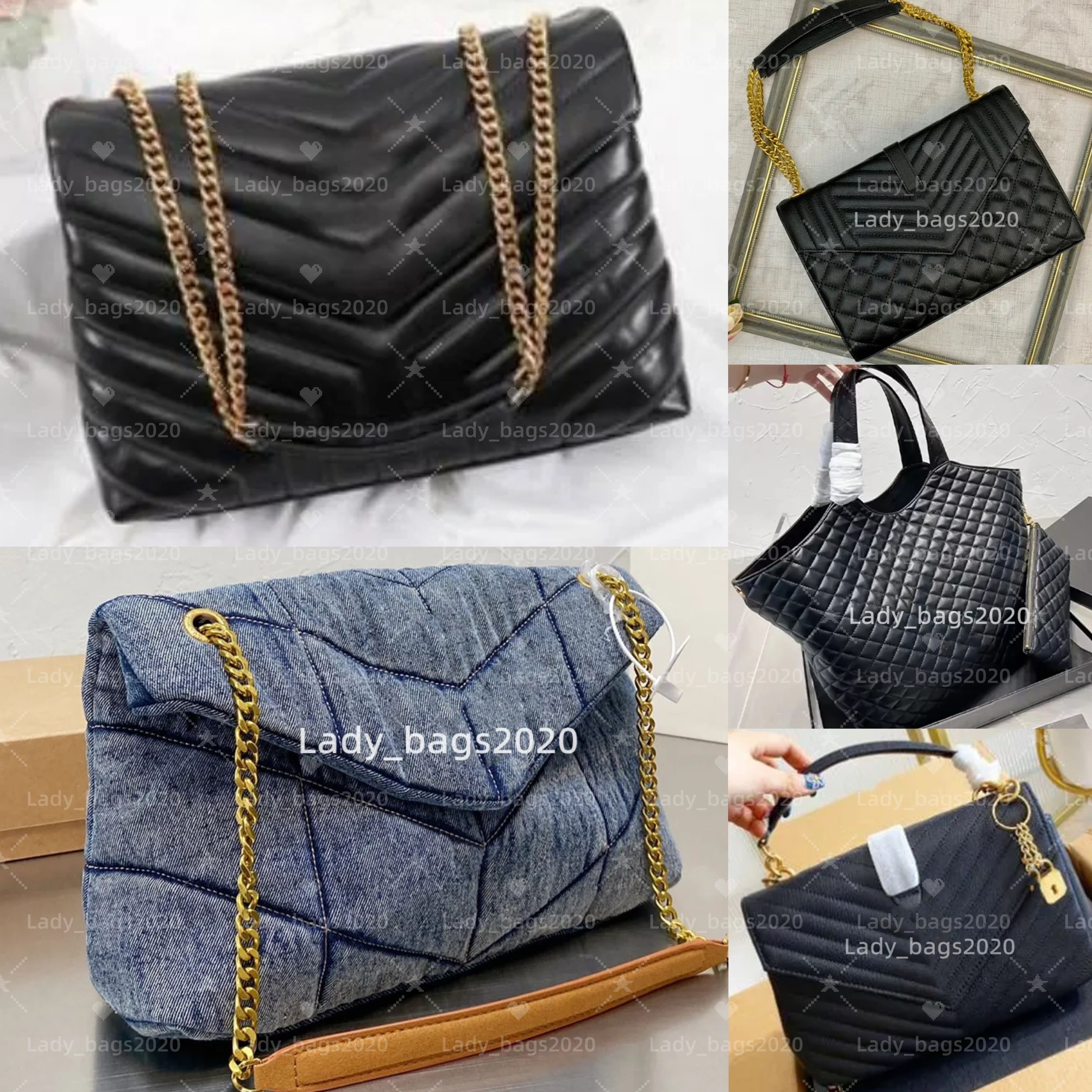 Women Loulou Bag Jumbo 31CM X Large Handbag Shape Flap Chain Shoulder Bags Icare Maxi Bags Lady Clutch Messenger Crossbody Purse Shopping Totes Small 2 size