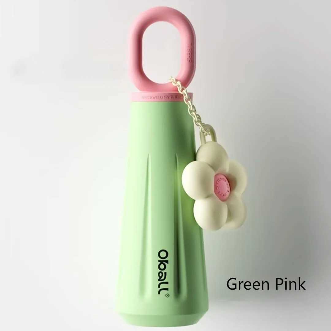 450ML Girl Portable Stainless Steel Insulated Cup Simple Elegant Fresh Goddess Cup Car Sports Bottle Water Cup Coffee Y241211