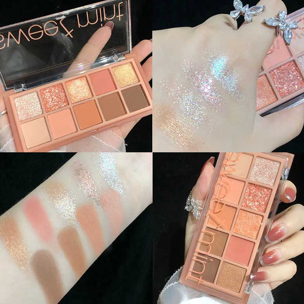 SWEET MINTSW010 Color Palette 10 Color Eyeshadow Development All-in-one Long Lasting Touch up Face MakeupW241212