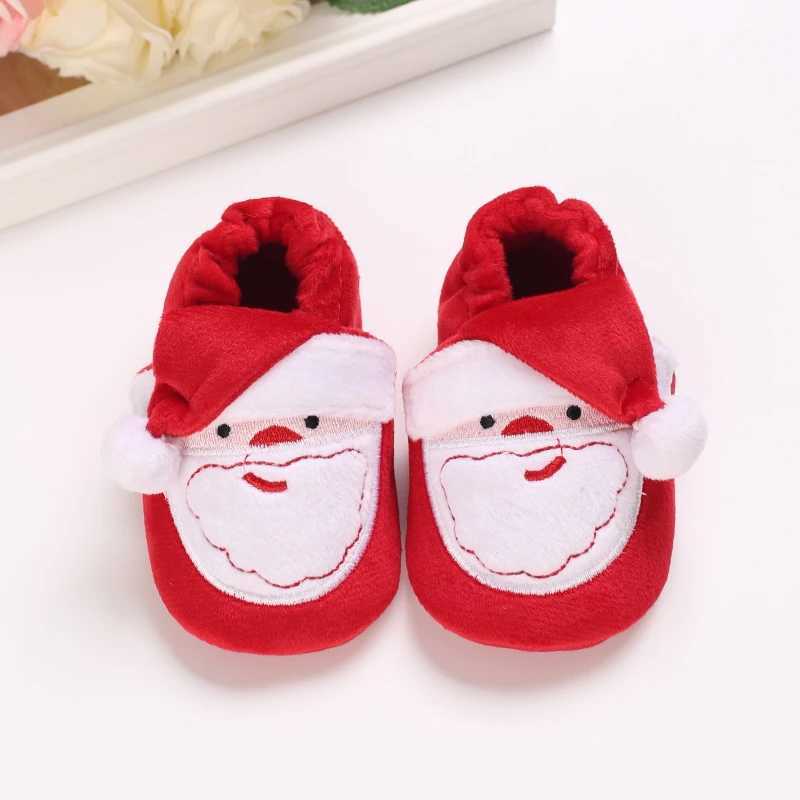 Boots Christmas Warm Soft Shoes Baby Toddler First Walkers Winter Boys Girls Xmas Cosplay Cute Cartoon Kids Animal H2412124XTC