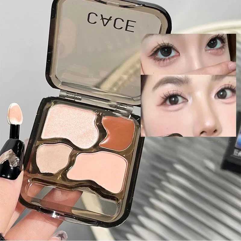 4-Color Matte Eyeshadow Palette Highlighter Multipurpose Nude Earthy Shiny Eyeliner B Palette Pigments Shimmer Eyes MakeupW241212