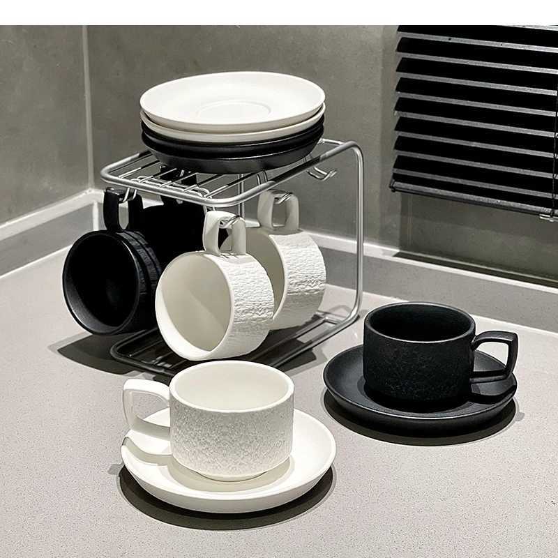 Light Luxury Stone Pattern Coffee Cup Set Ceramic G Afternoon Tea Latte Milk Modern He Brage Y241211
