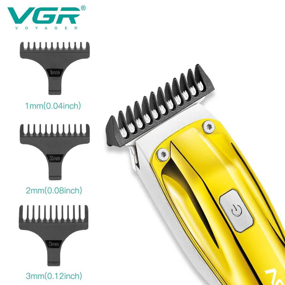 VGR Hair Clipper Electric Hair Cutting Machine Cordless Haircut Machine Rechargeable Hair Trimmer Portable Trimmer for Men V-956 W241212