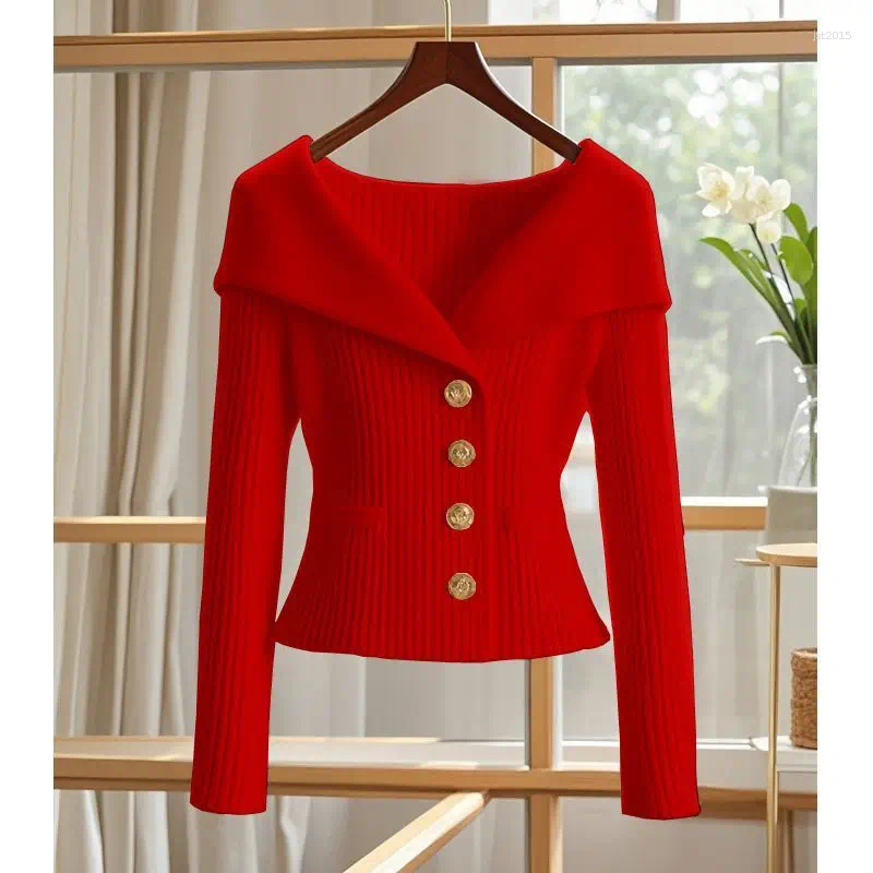Women's Knitted Cardigan Versatile Sweater High Quality Ladies Small Fragrance Sweater Long Sleeve Casual Tops Knitwear Female Bottoming Shirts