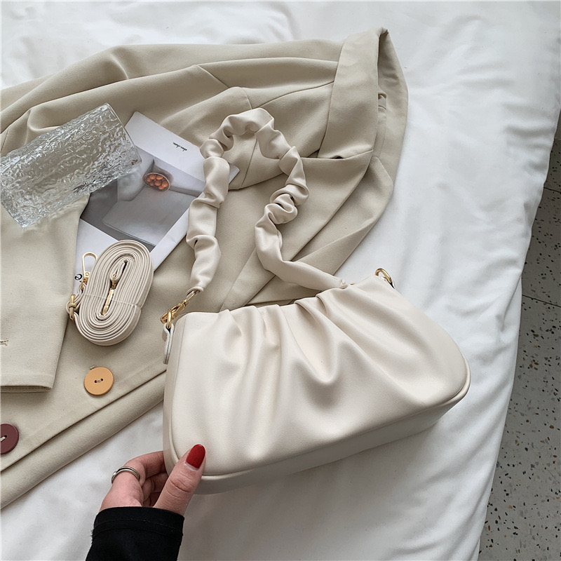 2025 new Spring wrinkled cloud dumpgs, new underarm single shoulder crossbody bag, internet famous niche package zhanyishengli