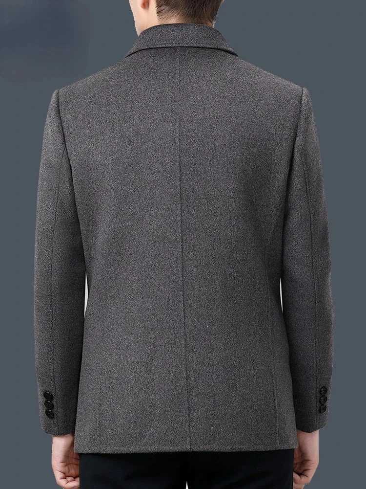 Double Sided 100% Cashmere Jackets for Men Clothing Autumn Winter Woolen Coat Mens Short High-end Casual Jacket Abrigos HombreXJ241212