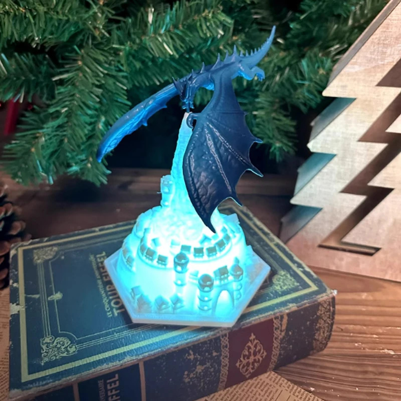 Dragon Charizard Nightlight Creative Christmas Gift Ornaments Fire Dragon 3D Printed Light Atmosphere Decoration Bedroom Desktop 241212