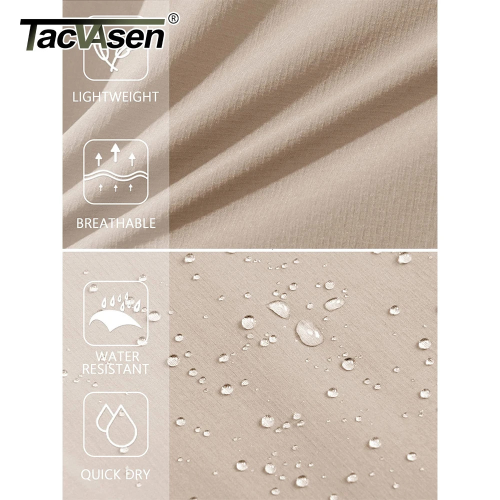 TACVASEN summer mens quick drying work shorts casual hiking cargo shorts multi pocket lightweight outdoor fishing shorts 241211