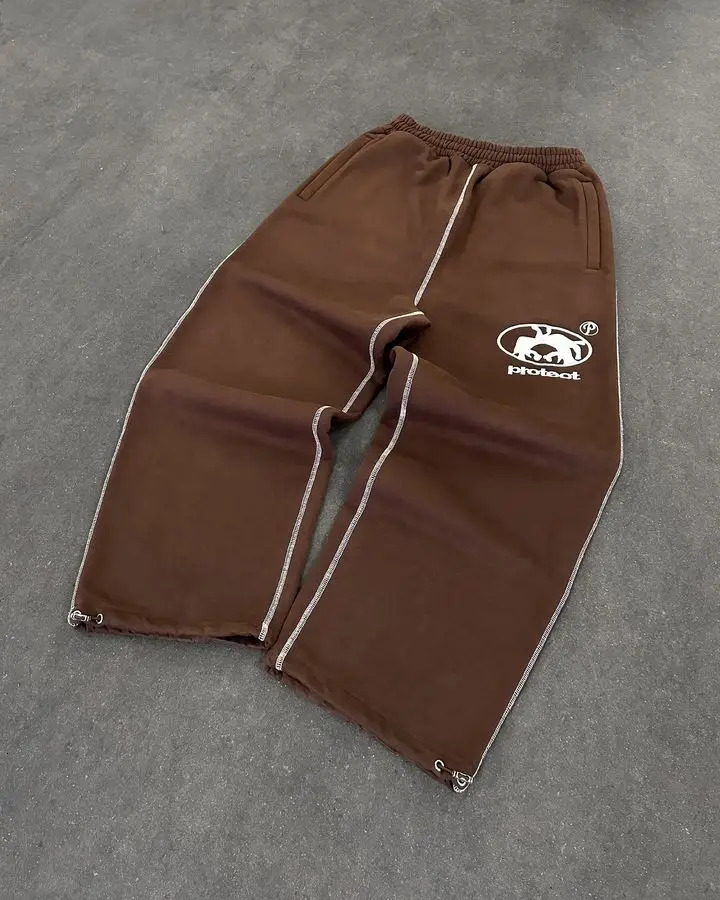 PROTECT Sweatpants Y2K Pants Mens Harajuku Hip Hop Letter Embroidered Baggy Casual Stretch Mid Rise Jogging 241203Z