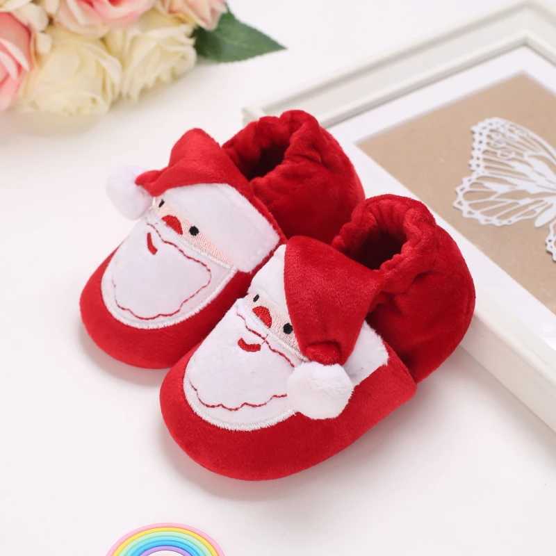 Boots Christmas Warm Soft Shoes Baby Toddler First Walkers Winter Boys Girls Xmas Cosplay Cute Cartoon Kids Animal H2412124XTC