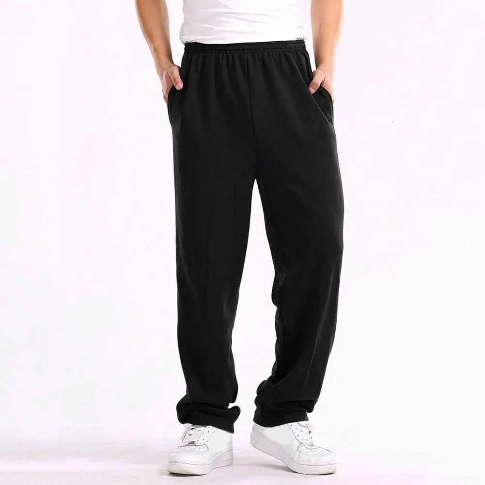 Mens Baggy Pants Trousers Solid Color Slim Fitted Sweatpants Elastic Casual Homme Plus Size 4XL Joggers 241203Z