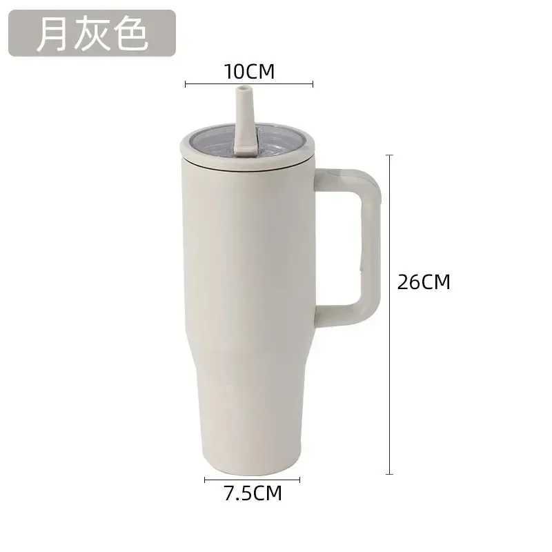 New Cross border Hot Cup 40oz Double layered Cup Leak proof Folding Slope Cover for Convenient Direct Drinking Oral Car Cup Y241211