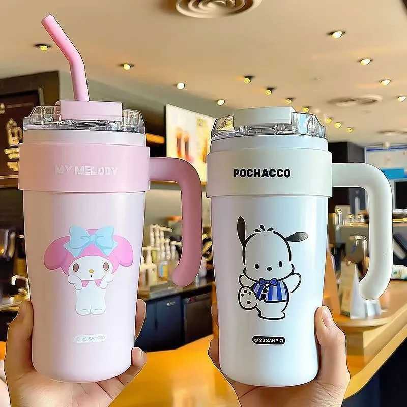 Handle stainless steel Bly cup high appearance ll strand cup girl hot cup water cup cartoon double beverage cup Y241211