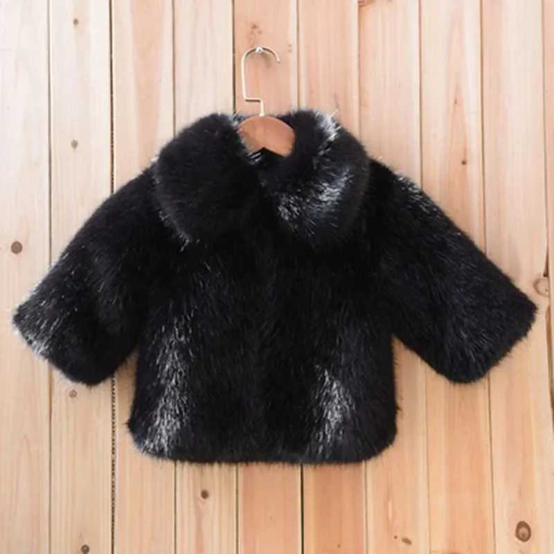 Boy Faux Fur Coats kid Winter Jackets Warm Hooded Children Fake Fox Girls Jacket Toddler Baby Coat Outwear TZ149XJ241211