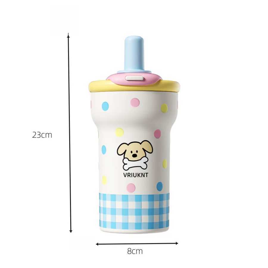 1Pc girl cute and fashionable stainless steel hot cup 760ml large capacity outdoor sports water cup handheld cup for direct drinking straw dual-use Y2
